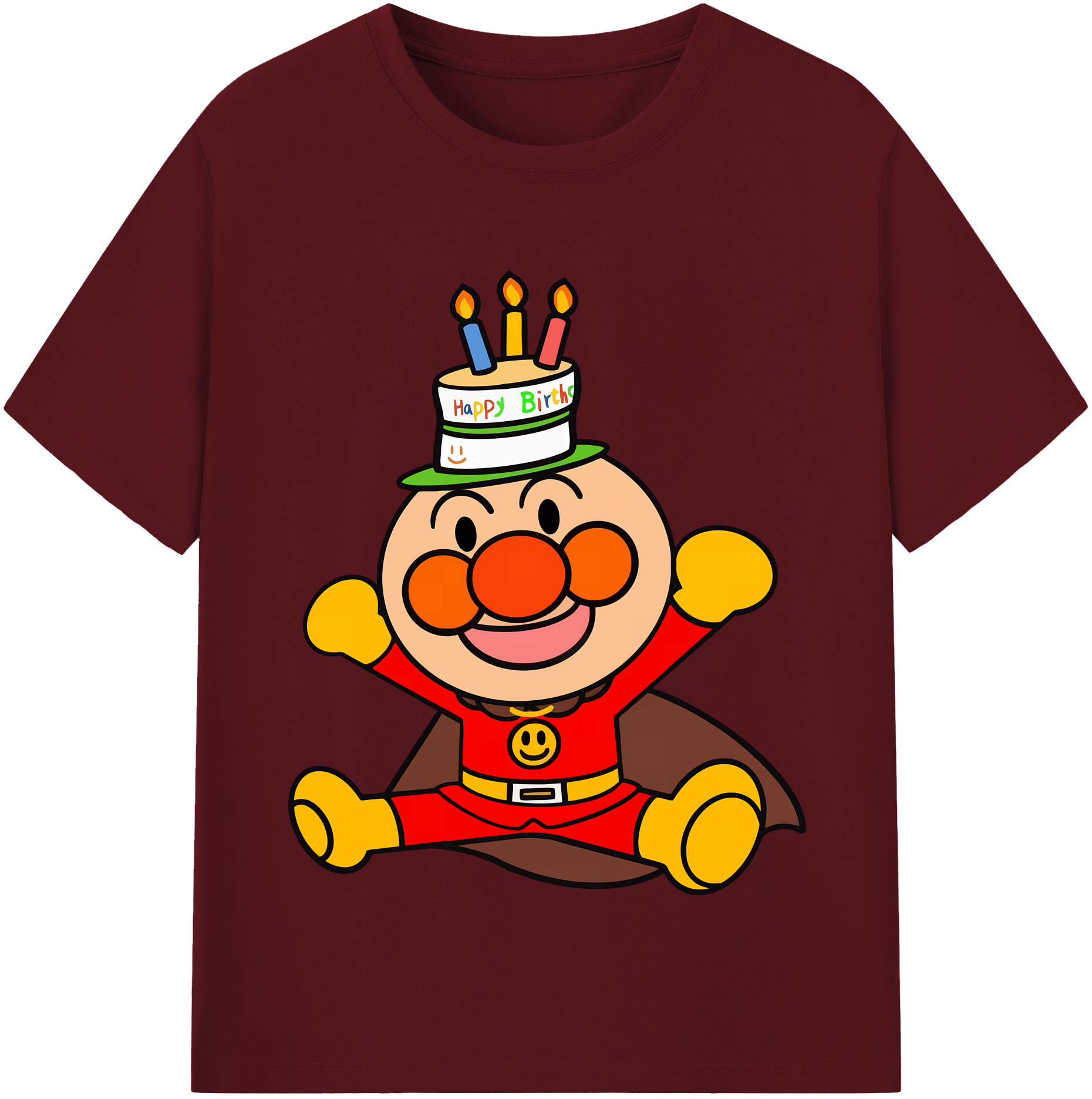 （画像用） アンパンマン Anpanman 綿100％半袖Tシャツ（フロントプリント）